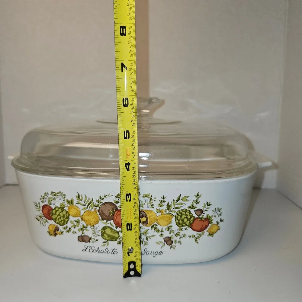 MCM Corning Ware Spice of‎ Life 4 Quart Casserole Dish A-84-B w/ Lid L'Echalote